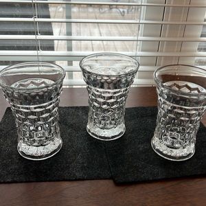 Vintage Fostoria American cubist iced tea glasses set of 3